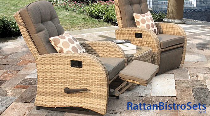 Reclining Rattan Bistro Sets Rattan Bistro Sets