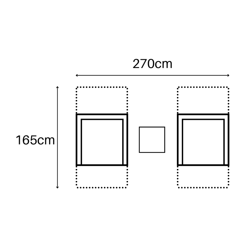 Burbage Rocking & Reclining Rattan Bistro Set in Latte