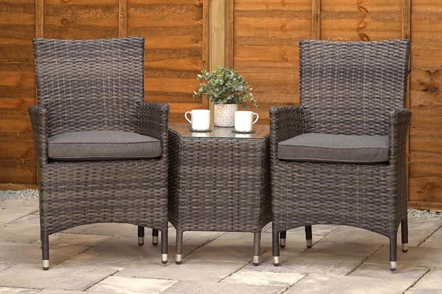 Sapcote Companion Set in Stone Grey Rattan